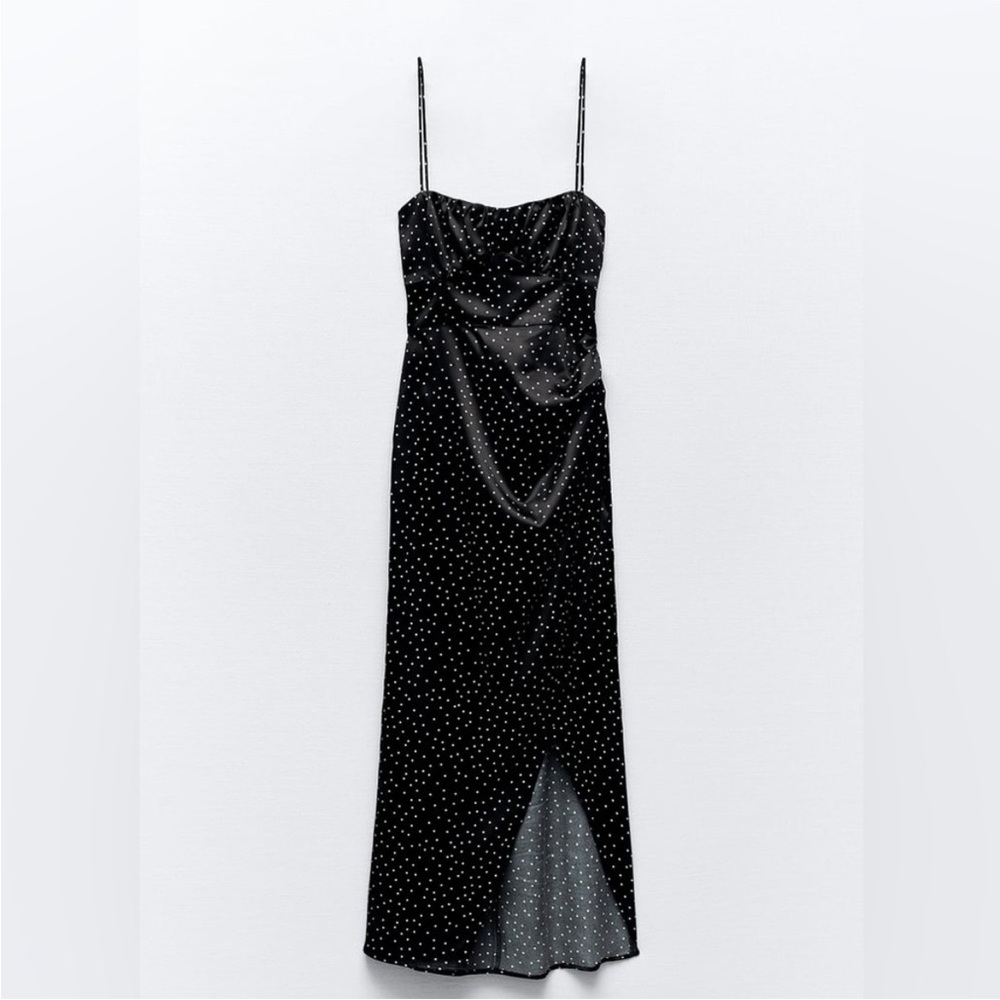 Zara Satin Midi Dress